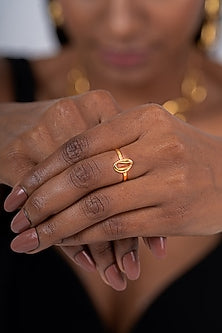 Gold Plated Ring In Sterling Silver
