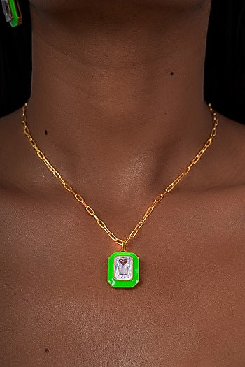 Gold Plated Pendant Necklace In Sterling Silver