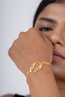 Gold Plated Bracelet In Sterling Silver