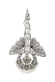 Gunmetal Finish Pearl Headpiece