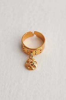Gold Plated Poppy Ring
