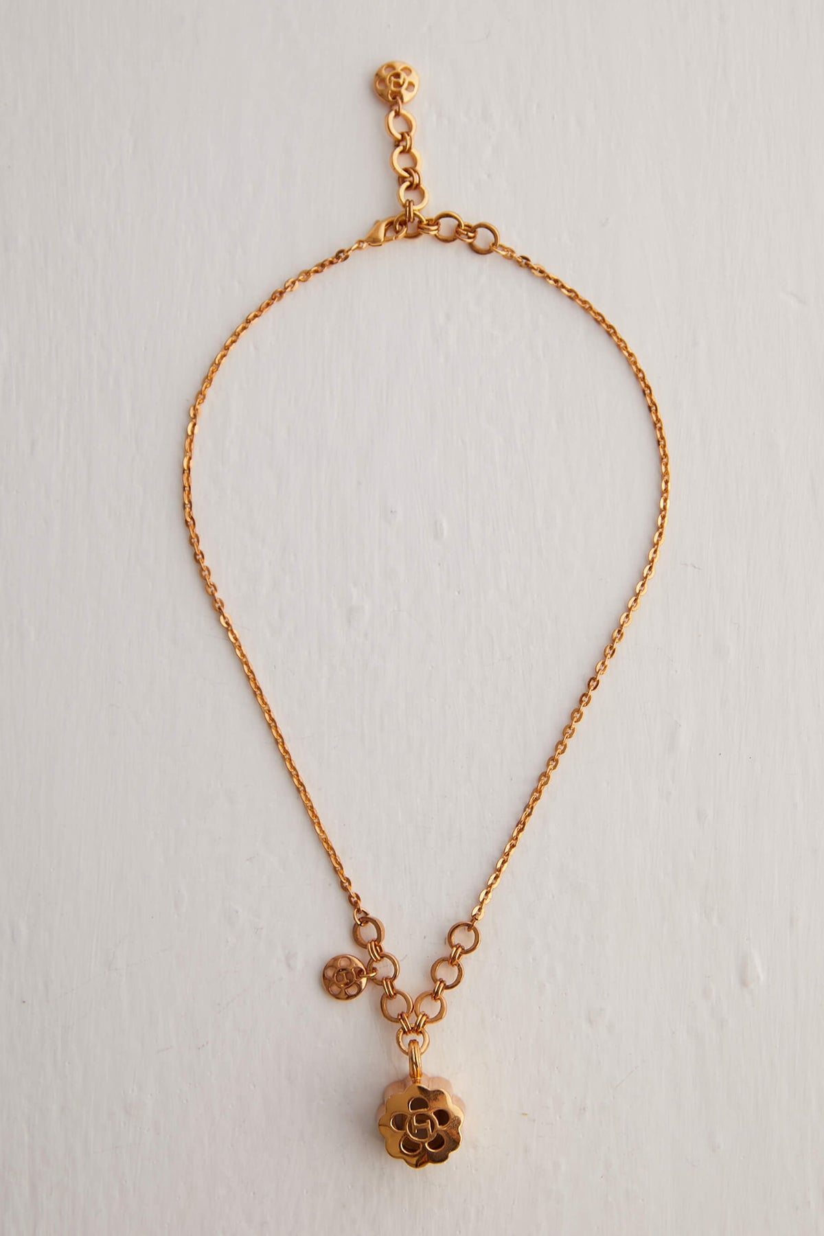 Gold Plated Quintuple Pendant Necklace