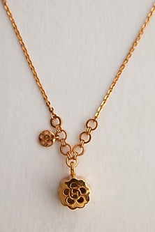 Gold Plated Quintuple Pendant Necklace
