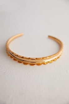 Gold Plated Scalloped Cuff