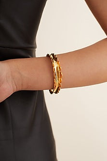 Gold Plated Scalloped Cuff