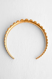 Gold Plated Scalloped Choker Necklace
