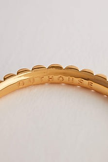 Gold Plated Scalloped Choker Necklace