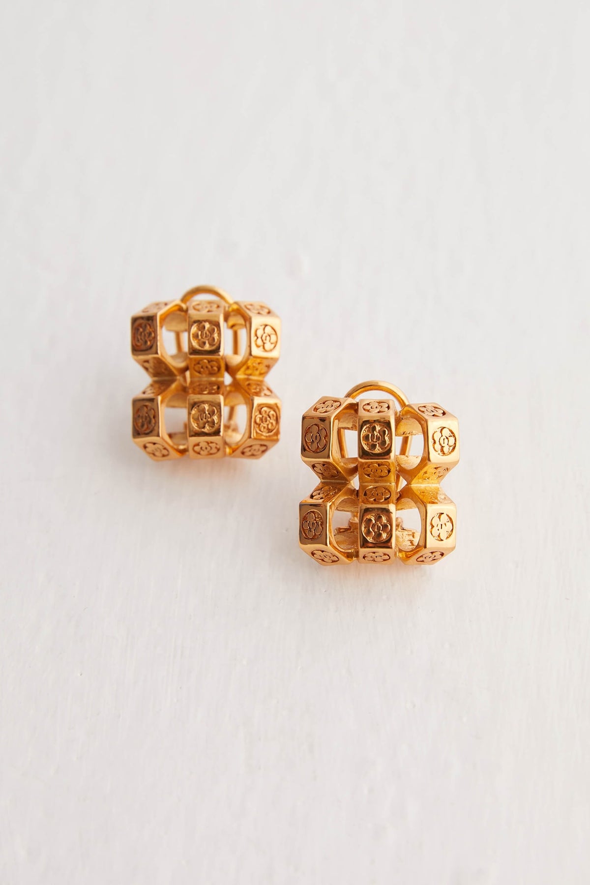 Gold Plated Bolt Stud Earrings