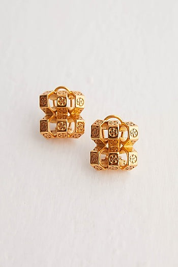 Gold Plated Bolt Stud Earrings