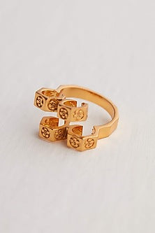 Gold Plated Quatro Bolt Ring