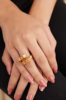 Gold Plated Quatro Bolt Ring
