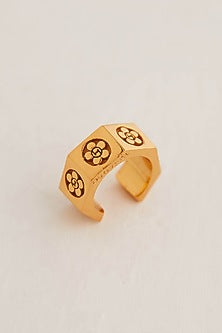 Gold Plated Bolt Ring