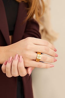 Gold Plated Bolt Ring