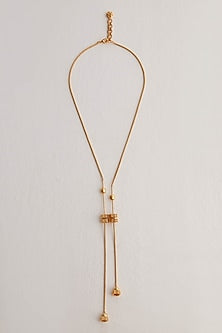 Gold Finish Lever Necklace