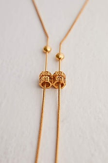 Gold Finish Lever Necklace