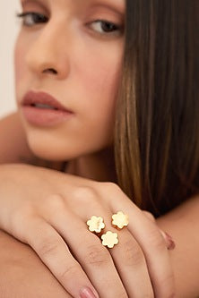 Gold Plated Clump Ring