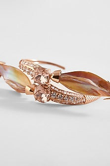 Rose Gold Plated Cubic Zircon Le Palm Serefina Handcuff