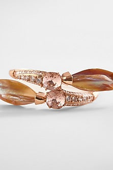 Rose Gold Plated Cubic Zircon Le Palm Serefina Handcuff