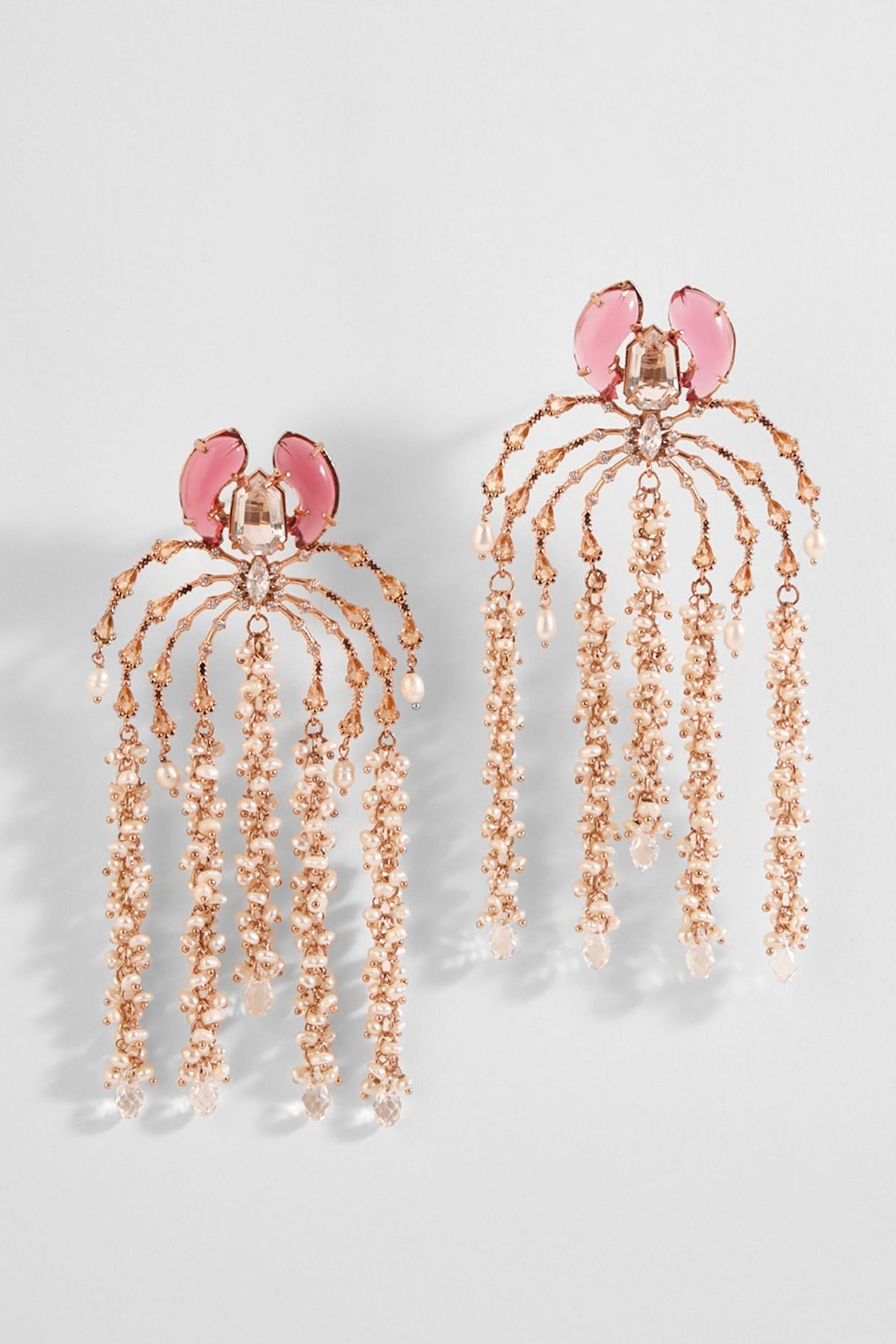Rose Gold Plated Cubic Zircon Faena Dewdrop Earrings
