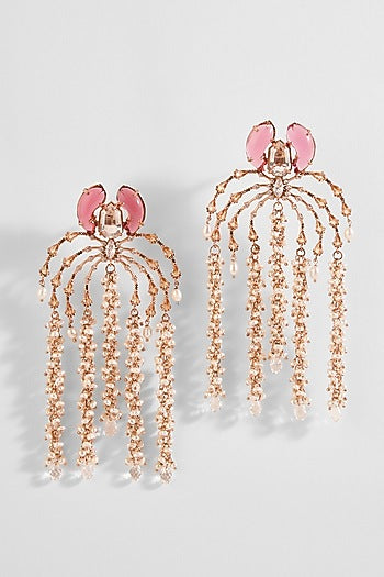 Rose Gold Plated Cubic Zircon Faena Dewdrop Earrings