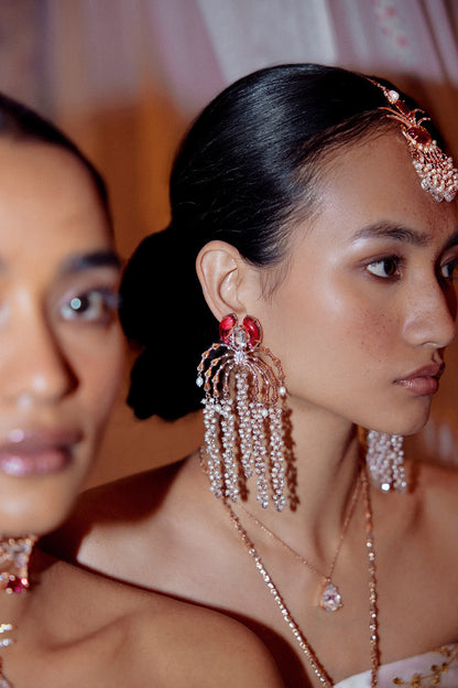 Rose Gold Plated Cubic Zircon Faena Dewdrop Earrings