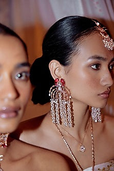 Rose Gold Plated Cubic Zircon Faena Dewdrop Earrings