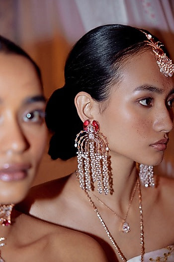 Rose Gold Plated Cubic Zircon Faena Dewdrop Earrings