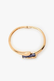 Gold Plated Shroom Motif & Lapis Lazuli Stone Handcuff