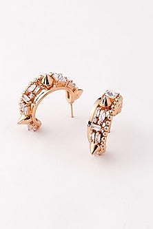 Rose Gold Finish Swarovski Crystal Earrings