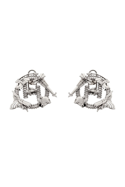 Silver Plated Crystal Stud Earrings