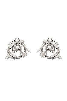 Silver Plated Crystal Stud Earrings