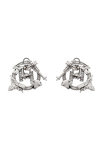 Silver Plated Crystal Stud Earrings