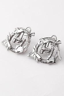 Silver Plated Crystal Stud Earrings