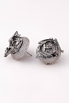Silver Plated Crystal Stud Earrings