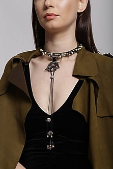 Gunmetal Plated Choker Necklace