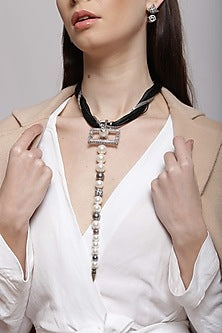 Silver Plated Swarovski Crystals Necklace