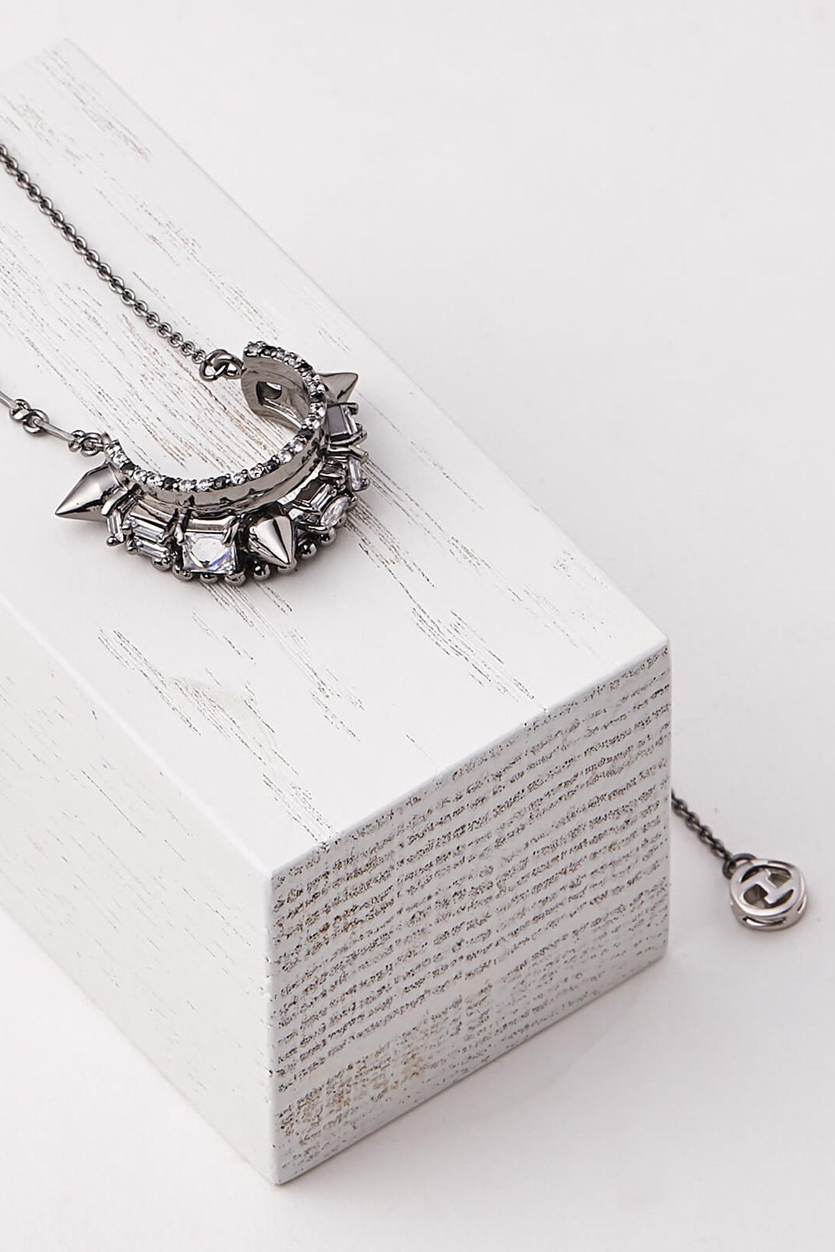 Gunmetal Plated Pendant Necklace