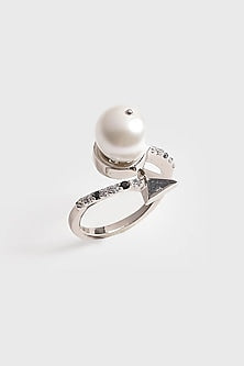 Silver Plated Swarovski Crystals Ring