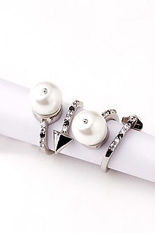 Silver Plated Swarovski Crystals Ring