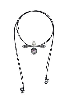 Gunmetal Plated Swarovski Hair Tie