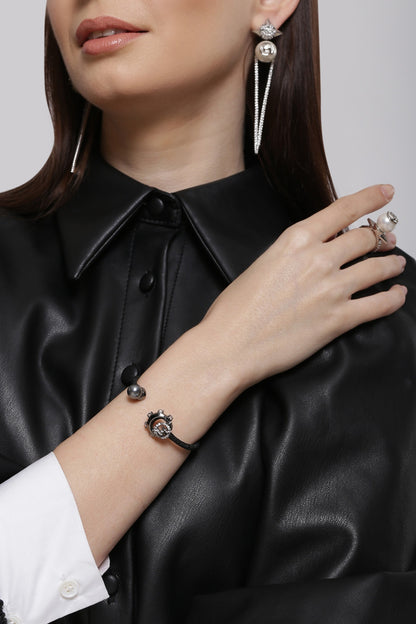 Gunmetal Plated Swarovski Bracelet