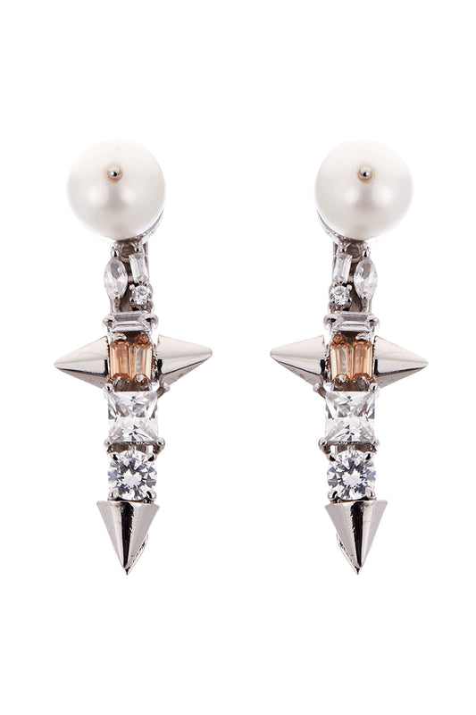 Silver Plated Swarovski Crystal Hair Clips