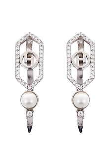 Silver Plated Crystal Hair Clips