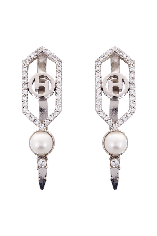 Silver Plated Crystal Hair Clips