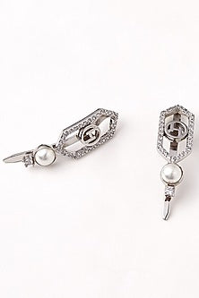 Silver Plated Crystal Hair Clips