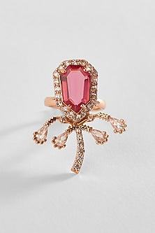 Rose Gold Plated Crystal Faena Mini Ring