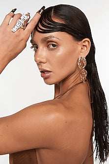 Gold Plated Dangler Loop Earrings