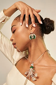 Rose Gold Plated Zircon Stud Earrings