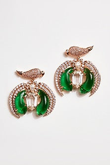 Rose Gold Plated Zircon Stud Earrings
