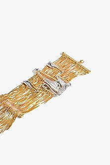 Two Tone Finish Baroque Pearl Bracelet